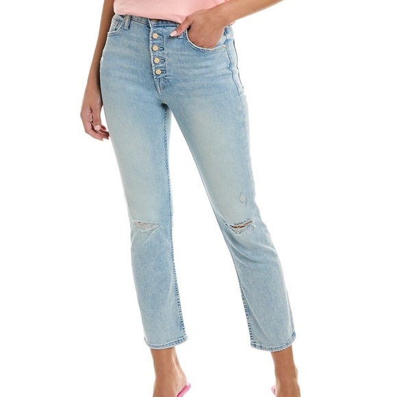 MOTHER Denim - MOTHER The Pixie Tomcat Ankle Jeans In Nature Of The Game 30 10 distressed high